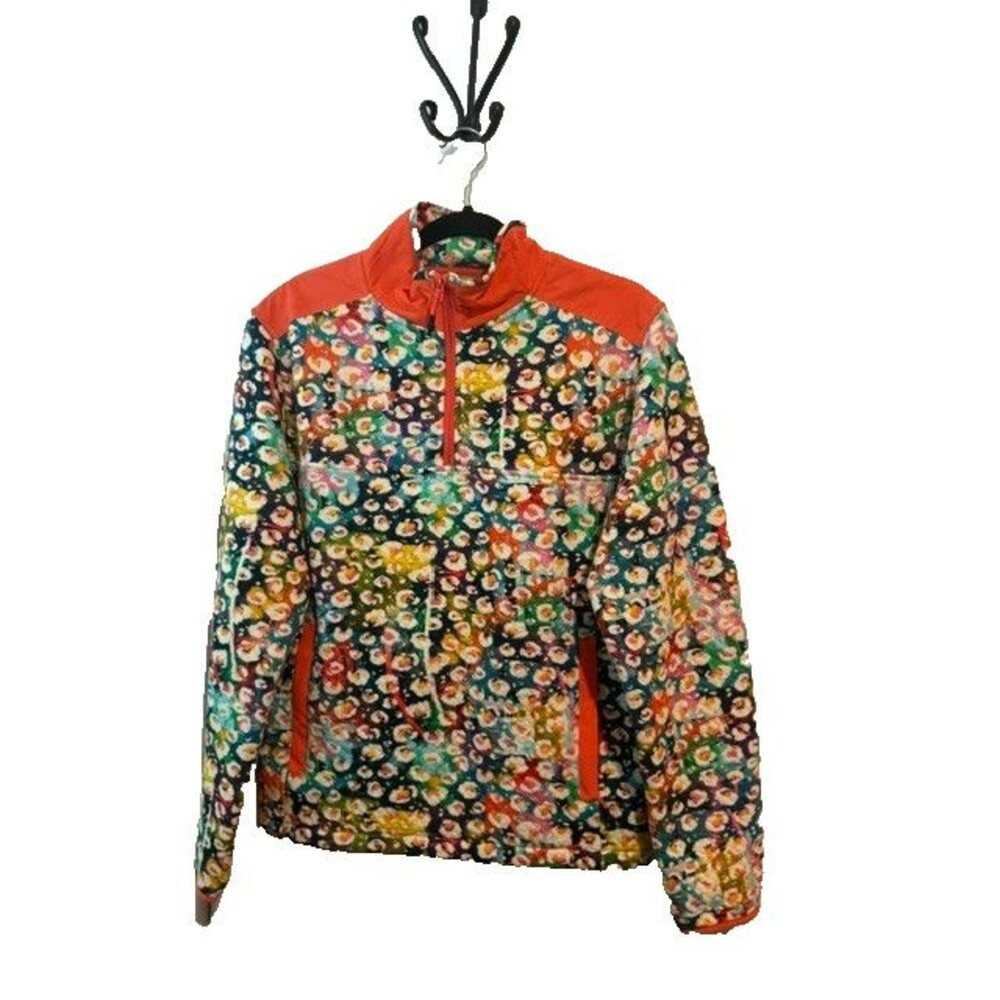 Chubbies Mens Jacket Size Small Rainbow Leopard Quilted Quarter Zip Pockets